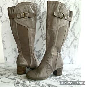 Latigo Guliette Boots Taupe Grey Knee High Riding Heeled 10 Boho